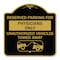 Signmission Reserved Parking for Physicians Only Unauthorized Vehicles Towed Away, Black & Gold, BG-1818-23082 A-DES-BG-1818-23082 - alternate 1